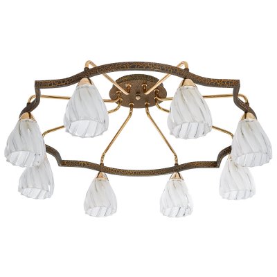 Светильник ЭкономСвет 10883/8FGD+BNBK WT