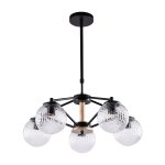 Люстра современная Экономсвет 10890/5BK+WD CL