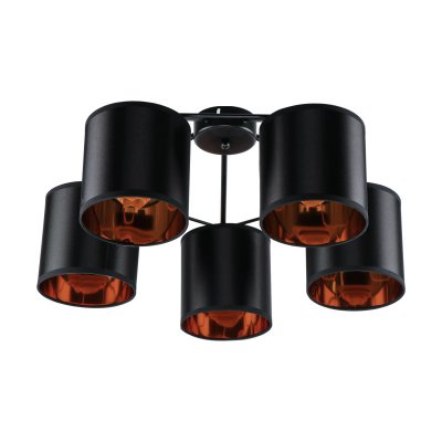 Люстра современная Экономсвет 10910/5BK BK+GD