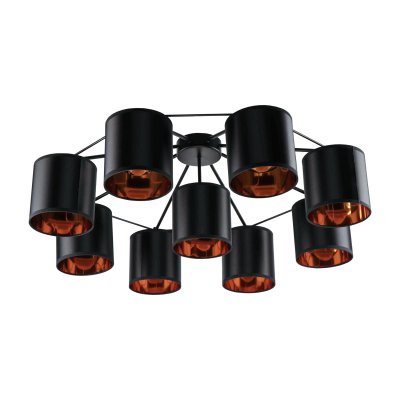 Люстра современная Экономсвет 10910/9BK BK+GD Люстра современная Экономсвет 10910/9BK BK+GD