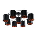 Люстра современная Экономсвет 10910/9BK BK+GD