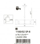 Подвесной светильник Divinare 1100/02 SP-8 OSTIN