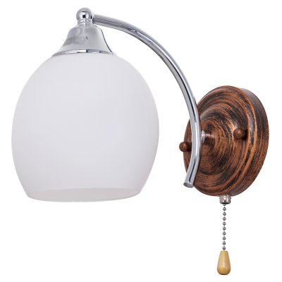 Настенный светильник Экономсвет 11126/1wCR+BR WT Настенный светильник Экономсвет 11126/1wCR+BR WT