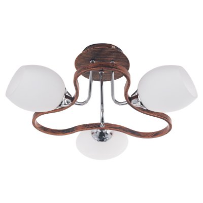 Потолочный светильник Экономсвет 11126/3CR+BR WT Потолочный светильник Экономсвет 11126/3CR+BR WT