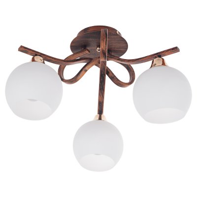 Светильник ЭкономСвет 11154/3FGD+BR WT