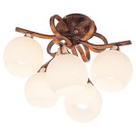 Светильник ЭкономСвет 11154/5FGD+BR WT