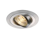 SLV 111696 NEW TRIA MR16 ROUND Downlight, alu brushed, max. 50W, inkl. Blattfedern