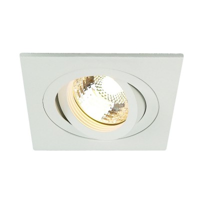 SLV 111701 NEW TRIA I MR16 Downlight, eckig, mattweiss, max. 50W, inkl. Blattfedern
