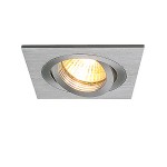 SLV 111706 NEW TRIA I MR16 Downlight, eckig, alu brushed, max. 50W, inkl. Blattfedern