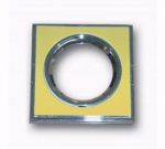 Светильник галогенный 11171 DQ MR11, квадрат, сатин золото+хром