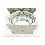 SLV 111721 NEW TRIA I GU10 Downlight, eckig, mattweiss, max. 50W, inkl. Blattfedern