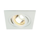 SLV 111721 NEW TRIA I GU10 Downlight, eckig, mattweiss, max. 50W, inkl. Blattfedern