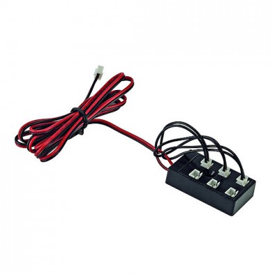 SLV 111860 Steckerleiste, 6 Ausg?nge mit drei Br?cken, schwarz, max. 350mA