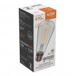Лампа Gauss Basic Filament ST64 4,5W 470lm 2700К Е27 LED (1121215)