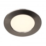 SLV 112165 Downlight DL 126 LED, rund, metall geb?rstet, 3W LED, 2700K