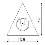 SLV 112175 Triangel Einbaugeh?use f?r 3W Downlight, metall geb?rstet