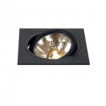 SLV 113800 NEW TRIA QRB111 SQUARE Einbau- leuchte, schwarz, max. 75W, inkl. Blattfedern