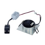 SLV 113966 NEW TRIA LED 3W DL SQUARE Set, Downlight, alu-brushed, 38°, 3000K, inkl. Treiber, Clipfed.