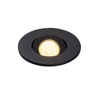 SLV 113970 NEW TRIA MINI DL ROUND Set Downlight, mattschwarz, 30°, 3000K, inkl. Treiber, Clipfed.