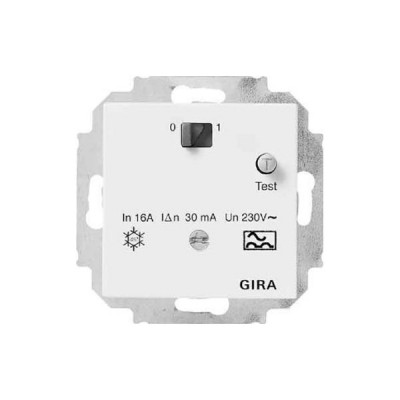 Gira S-55 Алюминий УЗО 30мА, с выключателем (G11426)
