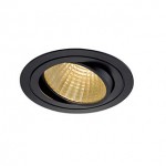 SLV 114260 NEW TRIA LED DL ROUND Set, mattschwarz, 25W, 30°, 2700K, inkl. Treiber, Clipfed.