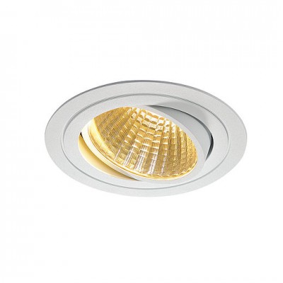SLV 114261 NEW TRIA LED DL ROUND Set, mattweiss, 25W, 30°, 2700K, inkl. Treiber, Clipfed.