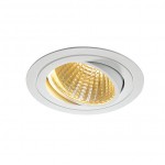 SLV 114261 NEW TRIA LED DL ROUND Set, mattweiss, 25W, 30°, 2700K, inkl. Treiber, Clipfed.