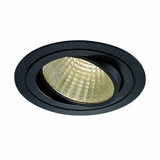 SLV 114270 NEW TRIA LED DL ROUND Set, mattschwarz, 25W, 30°, 3000K, inkl. Treiber, Clipfed.