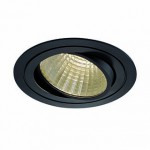 SLV 114270 NEW TRIA LED DL ROUND Set, mattschwarz, 25W, 30°, 3000K, inkl. Treiber, Clipfed.