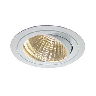 SLV 114271 NEW TRIA LED DL ROUND Set, mattweiss, 25W, 30°, 3000K, inkl. Treiber, Clipfed.