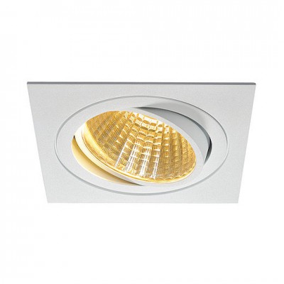 SLV 114281 NEW TRIA LED DL SQUARE Set, mattweiss, 25W, 30°, 2700K, inkl. Treiber, Clipfed.