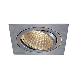 SLV 114296 NEW TRIA LED DL SQUARE Set, alu-brushed, 25W, 30°, 3000K, inkl. Treiber, Clipfed.