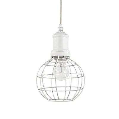 Ideal Lux CAGE SP1 ROUND BIANCO Светильник подвесной Ideal Lux CAGE SP1 ROUND BIANCO Светильник подвесной