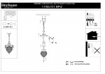 Светильник подвесной Divinare 1150/01 SP-2 Reggia