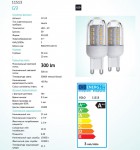 Лампа светодиодная G9 2.5W Eglo 11513 3000K