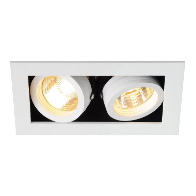 SLV 115521 KADUX 2 GU10 Downlight, eckig, mattweiss, max. 2x50W SLV 115521 KADUX 2 GU10 Downlight, eckig, mattweiss, max. 2x50W