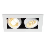 SLV 115521 KADUX 2 GU10 Downlight, eckig, mattweiss, max. 2x50W