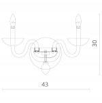 Светильник настенный Divinare 1156/01 AP-2 Letizia
