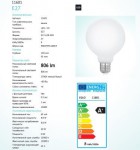 Лампа светодиодная филаментная "Милки" G95 Eglo 11601 8Вт