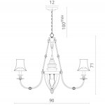 Светильник подвесной Divinare 1165/01 LM-8 Archeo