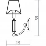 Светильник настенный Divinare 1167/01 AP-1 SORPRESA