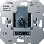Gira Мех Светорегулятор поворотный 1000W для л/н (G118100)