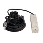 SLV 118110 SUPROS DL Deckeneinbauleuchte, rund, schwarz, 4000lm, 3000K, SLM LED, 60° Reflektor