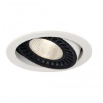 SLV 118111 SUPROS DL Deckeneinbauleuchte, rund, wei?, 4000lm, 3000K, SLM LED, 60° Reflektor