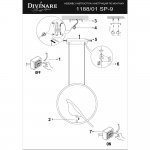 Светильник подвесной Divinare 1188/01 SP-9  SUMMER