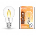 Лампа Gauss Smart Home Filament А60 7W 806lm 2700К E27 диммируемая LED (1200112)
