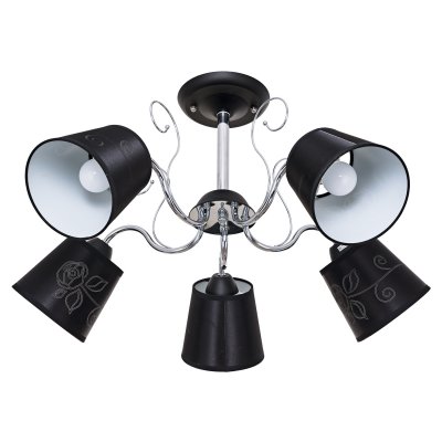 Люстра классическая Экономсвет 12031/5BK+CR BK