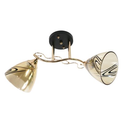 Люстра классическая Экономсвет 12098/2BK+FG AMB+BK Люстра классическая Экономсвет 12098/2BK+FG AMB+BK