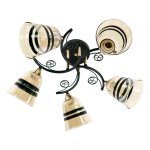 Люстра классическая 12105/5BK+FG AMB+BK Экономсвет