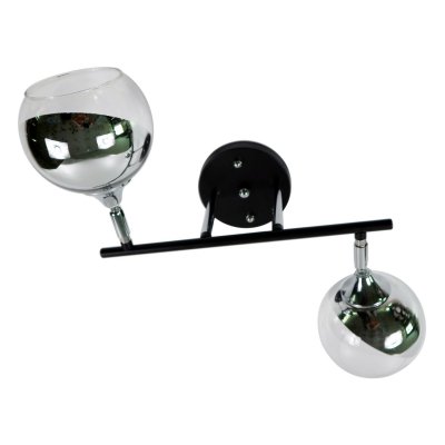 Люстра в стиле модерн Экономсвет 12107/2BK+CR CR+CL Люстра в стиле модерн Экономсвет 12107/2BK+CR CR+CL